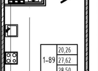 Квартира на продажу студия, 27.6 м2, Сертолово