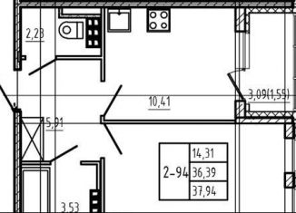 Продается 1-комнатная квартира, 36.4 м2, Сертолово