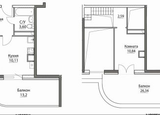 Продажа 2-комнатной квартиры, 88.4 м2, Ярославская область