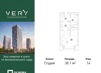 Продается квартира студия, 30.1 м2, Москва, метро Петровско-Разумовская, Ботаническая улица, 29к1