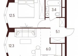 Продаю 1-комнатную квартиру, 39.3 м2, Москва, станция Зорге