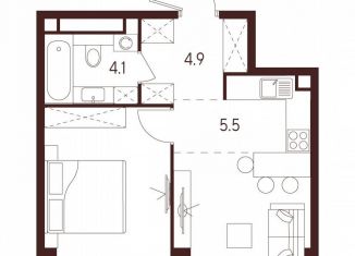 Продаю 1-комнатную квартиру, 37.5 м2, Москва, станция Зорге