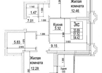 Продается трехкомнатная квартира, 54.4 м2, Новосибирск, Железнодорожный район