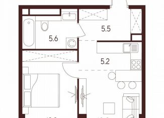 Продается 1-ком. квартира, 38.5 м2, Москва, станция Зорге