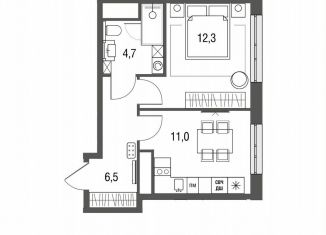 Продам 1-комнатную квартиру, 34.6 м2, Москва, район Метрогородок, Тагильская улица, 2к1