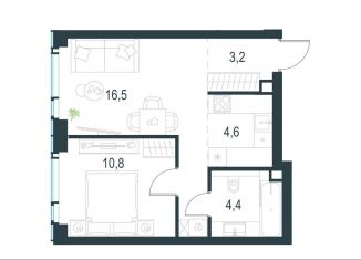 Продажа 2-ком. квартиры, 39.5 м2, Москва, район Очаково-Матвеевское, жилой комплекс Левел Мичуринский, к3