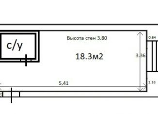 Продается квартира студия, 18.3 м2, Москва, Новощукинская улица, 11, метро Щукинская