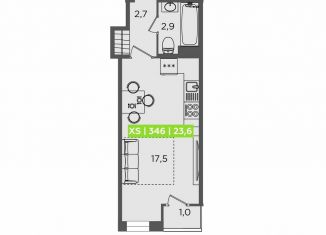 Квартира на продажу студия, 23.6 м2, Санкт-Петербург, Планерная улица, 87к1, Приморский район