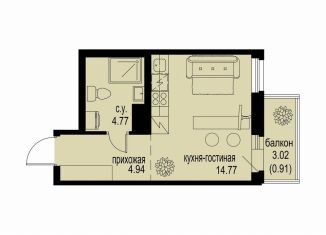 Продается квартира студия, 25.4 м2, Мурино