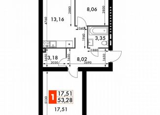 Продается 2-ком. квартира, 53.3 м2, деревня Митькино, жилой комплекс Жаворонки Клаб, к4