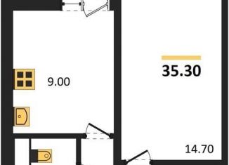 Однокомнатная квартира на продажу, 35.3 м2, Воронеж, Ростовская улица, 18А, Левобережный район