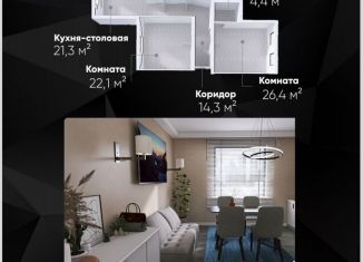 3-ком. квартира на продажу, 99.5 м2, Пермь, Хрустальная улица, 8А