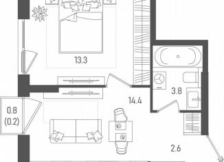 Продажа 1-комнатной квартиры, 34.3 м2, Москва, метро Автозаводская