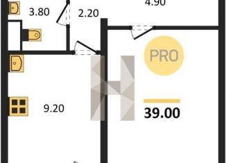 Продажа однокомнатной квартиры, 39 м2, Воронеж, Ростовская улица, 18А, Левобережный район