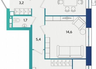 Продается 2-комнатная квартира, 60.5 м2, Татарстан