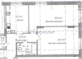 Продаю 2-ком. квартиру, 79.2 м2, Нижний Новгород, Большая Печёрская улица, 89, Нижегородский район