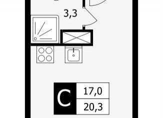 Квартира на продажу студия, 20.3 м2, Подольск, Школьная улица, 41