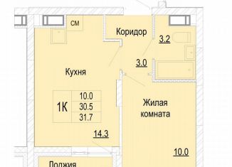 Продается 1-комнатная квартира, 31.7 м2, Нижегородская область