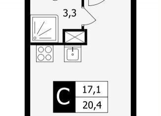 Продажа квартиры студии, 20.4 м2, Подольск, Школьная улица, 41