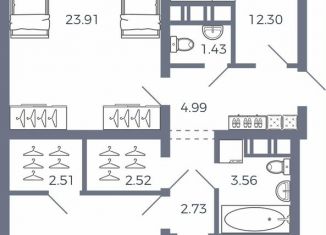 Продам 3-комнатную квартиру, 82.7 м2, село Николаевка