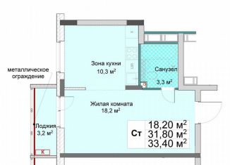 Продаю квартиру студию, 33.4 м2, Нижегородская область