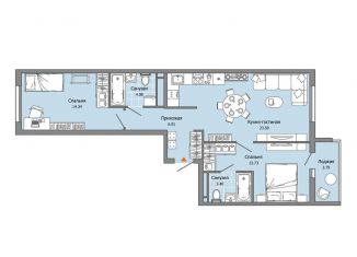 Продается 2-ком. квартира, 67 м2, Ульяновск, Юго-западная улица, 20