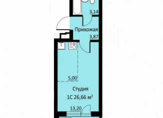 Квартира на продажу студия, 26.7 м2, Пермский край, Водопроводная улица, 6/1