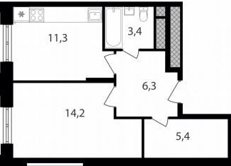 Продается 1-ком. квартира, 40.6 м2, Москва, район Чертаново Южное