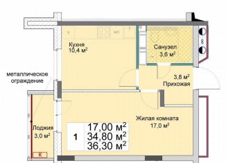 Продаю 1-ком. квартиру, 36.3 м2, Нижний Новгород, Сормовский район