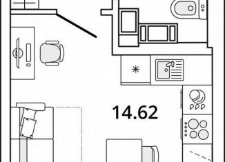 Продается квартира студия, 22.3 м2, Санкт-Петербург, проспект Маршала Блюхера, 11к3