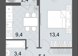 Продается 1-комнатная квартира, 33.7 м2, Волгоград, Советский район