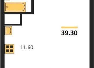 Однокомнатная квартира на продажу, 39.3 м2, Новосибирск, метро Маршала Покрышкина