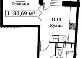 Продается однокомнатная квартира, 30.7 м2, Мурино, проспект Авиаторов Балтики, ЖК Авиатор