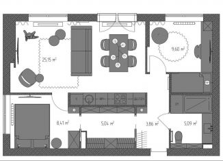 Продается 3-комнатная квартира, 57 м2, Москва, метро Фили, Большая Филёвская улица, 3к2