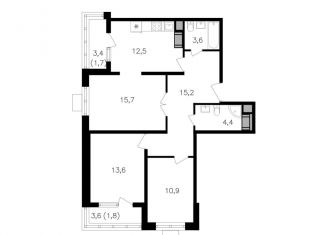 Продается 3-комнатная квартира, 79.4 м2, Москва