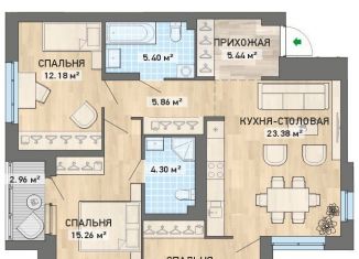 Продается трехкомнатная квартира, 87.5 м2, Екатеринбург, улица Краснофлотцев, 69, улица Краснофлотцев