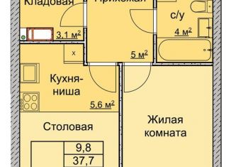 Продается однокомнатная квартира, 38.8 м2, Нижний Новгород, переулок Профинтерна, ЖК Маяковский Парк