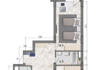 Продажа трехкомнатной квартиры, 84 м2, Воронеж, ЖК Микрорайон Боровое