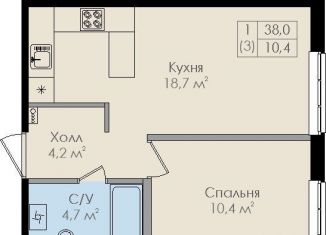 Продаю 1-комнатную квартиру, 38 м2, Новгородская область, Колмовская набережная, 91