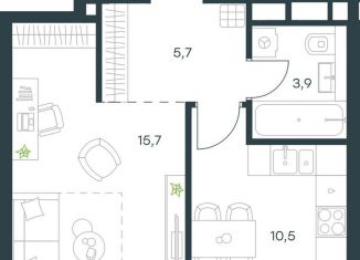 Продаю 1-комнатную квартиру, 35.8 м2, Москва, Причальный проезд, 10А, метро Международная