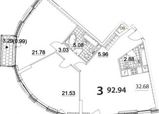 3-ком. квартира на продажу, 92.9 м2, Москва, Нахимовский проспект, 31к3, ЖК Нахимов