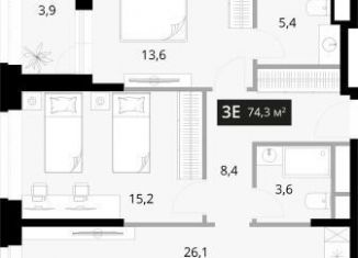 Продается 3-комнатная квартира, 74.3 м2, Владивосток, Фрунзенский район