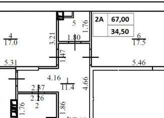 Двухкомнатная квартира на продажу, 65.9 м2, Химки, улица Академика Грушина, 10, ЖК Аврора