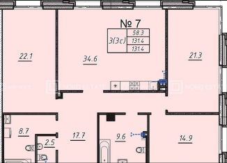 Продаю 3-комнатную квартиру, 131.4 м2, Санкт-Петербург, Петровский проспект, 9к2
