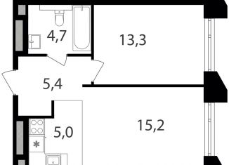 Продам двухкомнатную квартиру, 43.6 м2, Москва, станция Гражданская, жилой комплекс Петровский Парк 2, к1