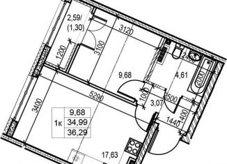 Продажа 2-ком. квартиры, 36 м2, Санкт-Петербург, Большая Зеленина улица, 12, Большая Зеленина улица