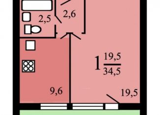 Сдам 1-комнатную квартиру, 35 м2, Москва, переулок Васнецова, 12, переулок Васнецова