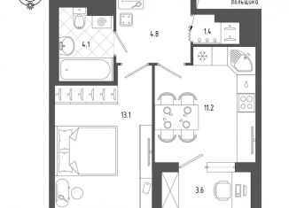 Продам 1-комнатную квартиру, 36.4 м2, Санкт-Петербург, метро Балтийская, Измайловский бульвар, 9