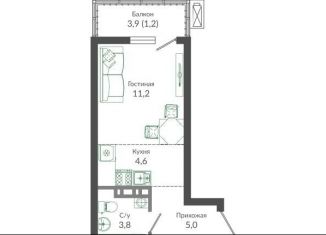 Продажа квартиры студии, 25.8 м2, Сочи, ЖК Флора, улица Искры, 66/9к1
