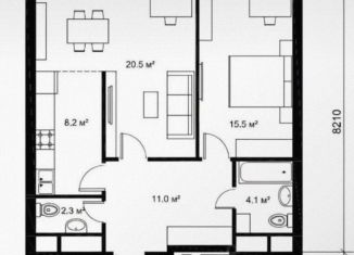 Продам 2-ком. квартиру, 61 м2, Москва, Сколковское шоссе, 40к2, ЖК Стеллар Сити